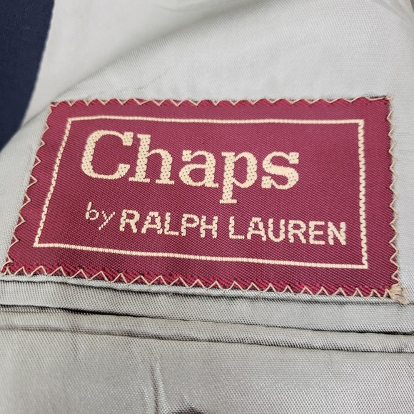 [Chaps RL] Men's VTG Navy Double Breasted Blazer - Picture 6 of 8